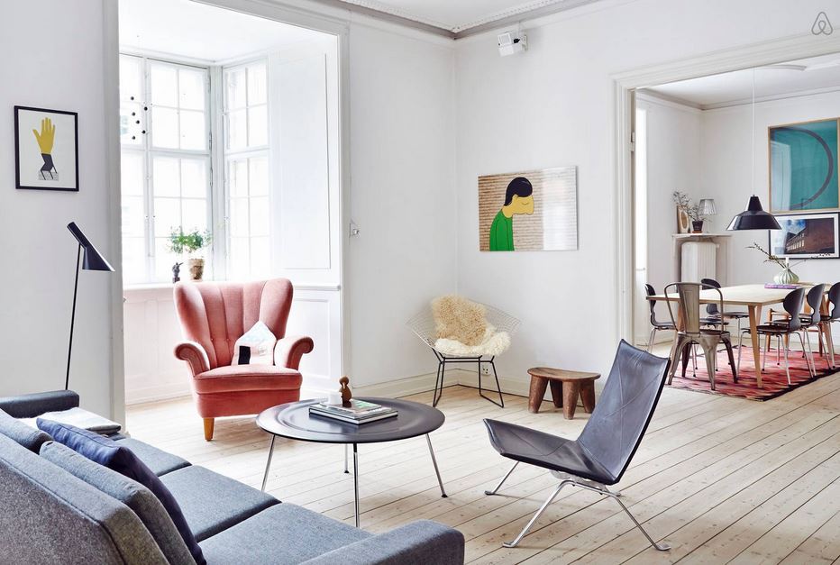 airbnb copenhagen apartment living room