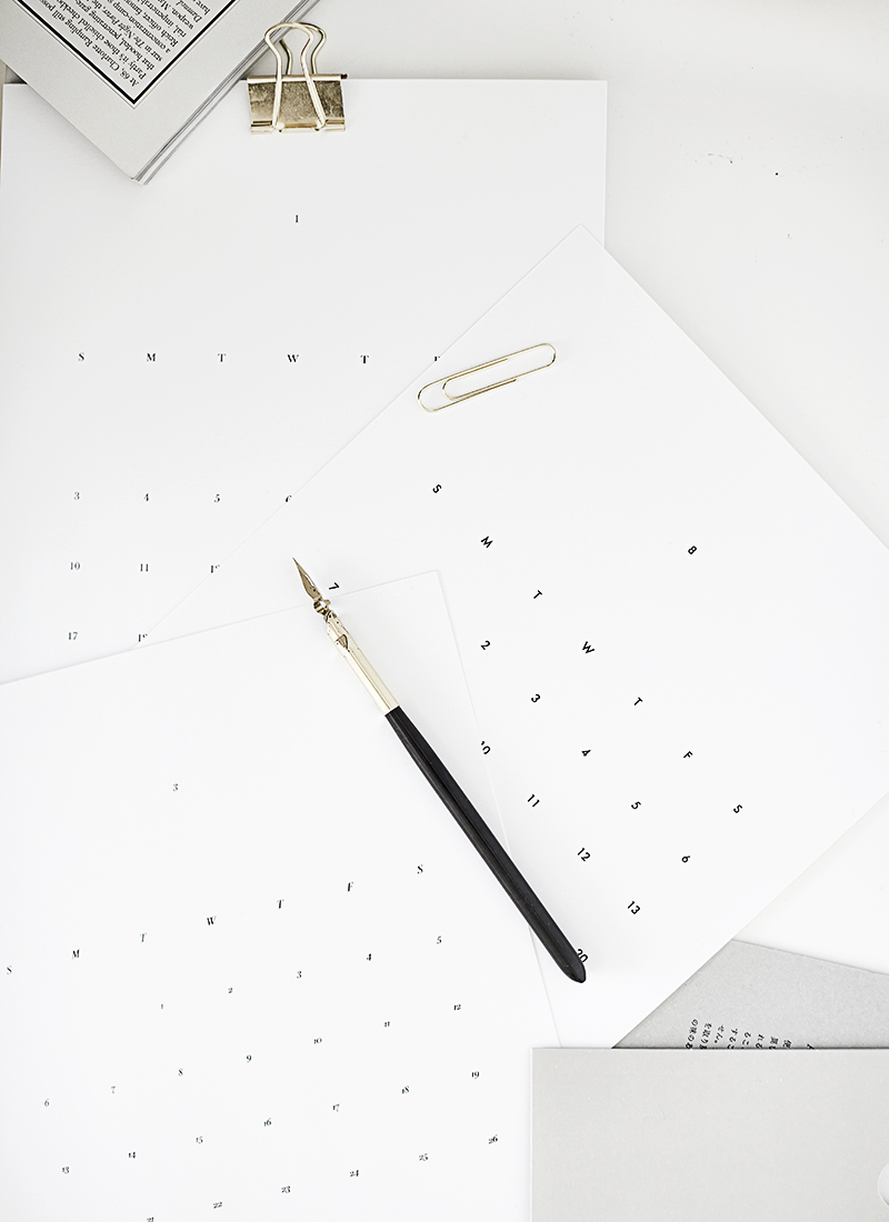 Printable Minimalist Calendar For 16 Hege Morris