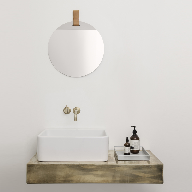 8 favourite lifestyle items - ferm living mirror with leather detail