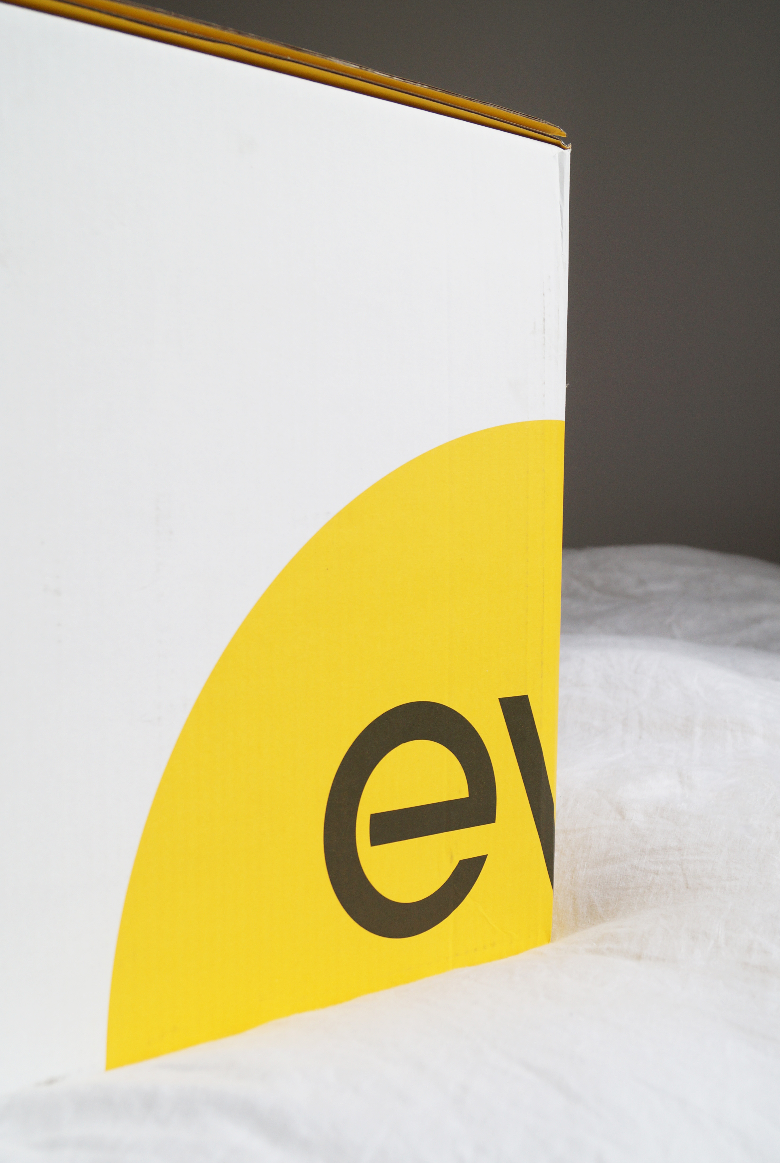 the box from eve mattress with the all season duvet