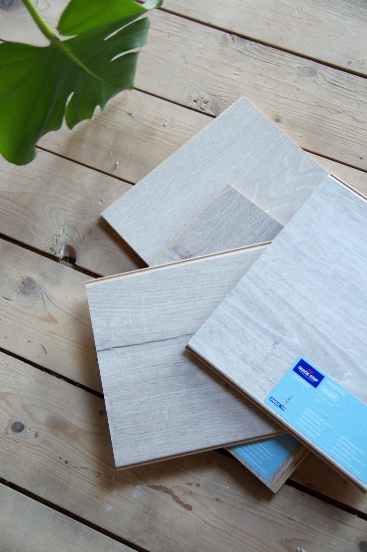laminate flooring samples from Quick Step