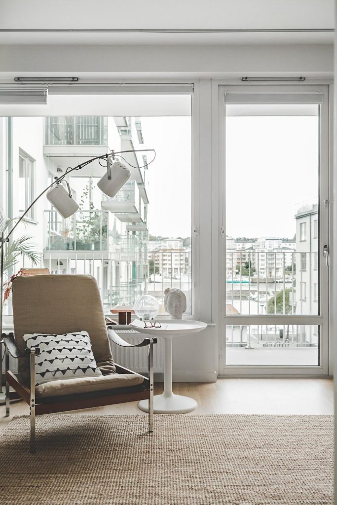 modern mid-century modern apartment by Fantastic Frank safari chair