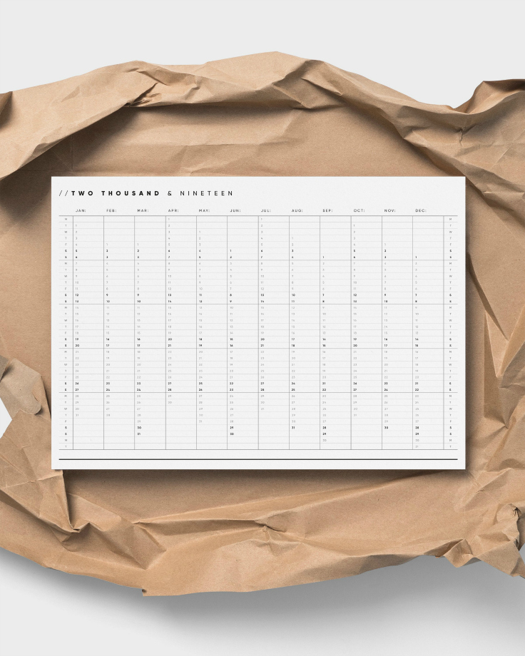 Kick start 2019 with a new printable calendar