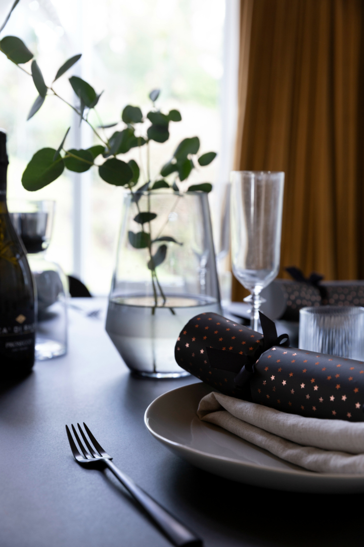 Minimal Christmas table setting with Cox & Cox