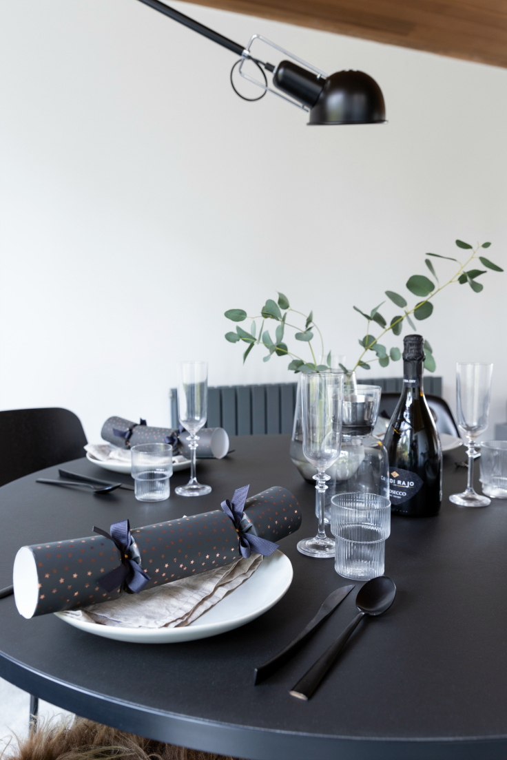 Minimal Christmas table setting with Cox & Cox