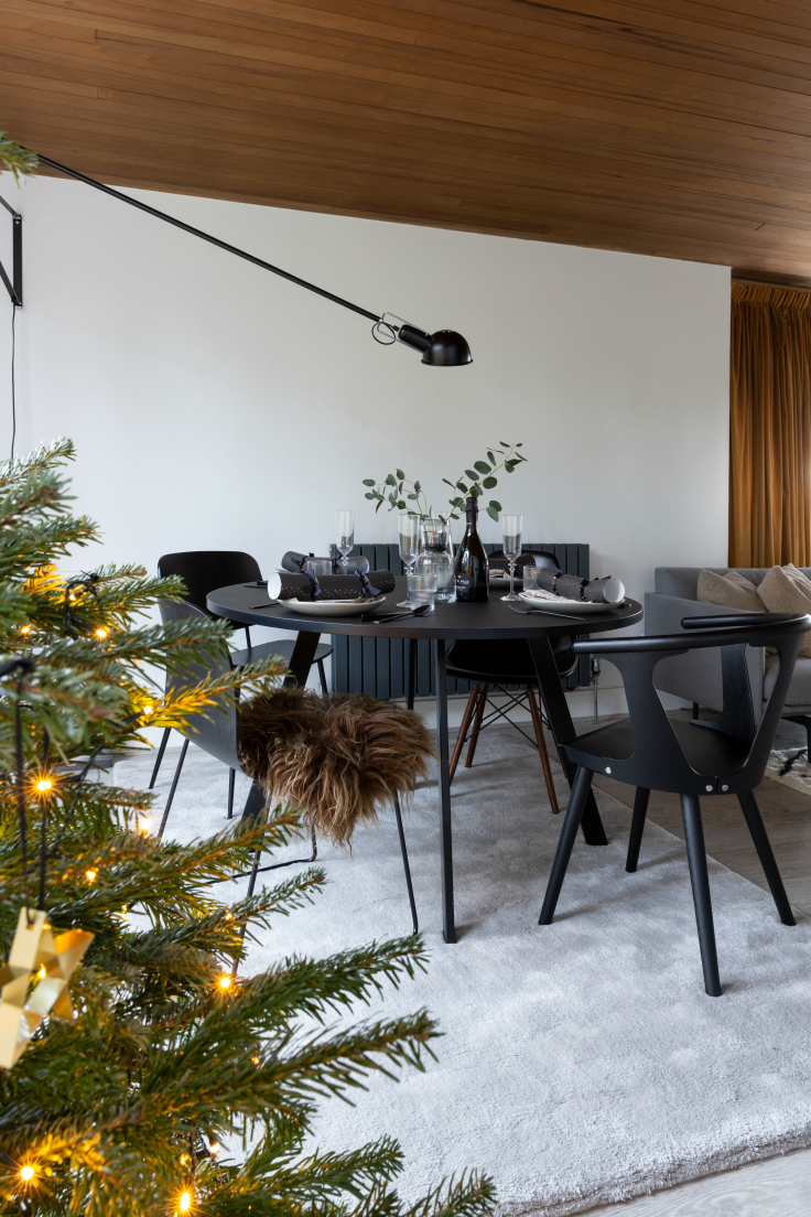 Minimal Christmas table setting with Cox & Cox