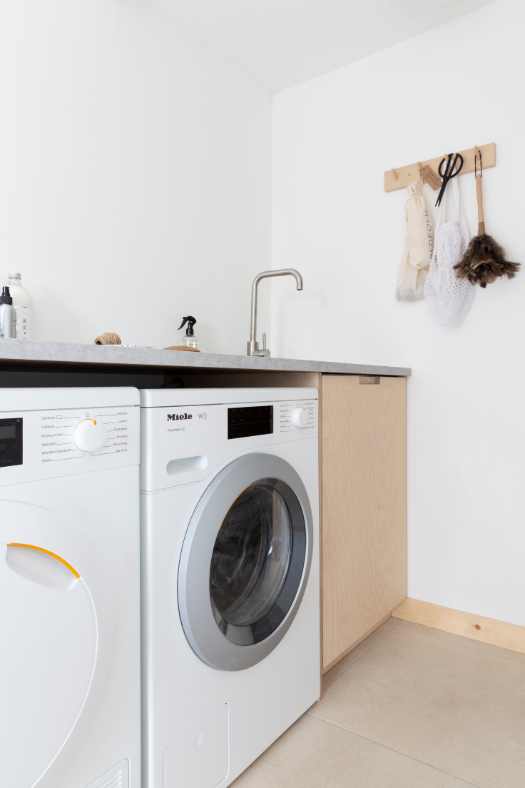 Utility renovation with a warm minimal Scandi look
