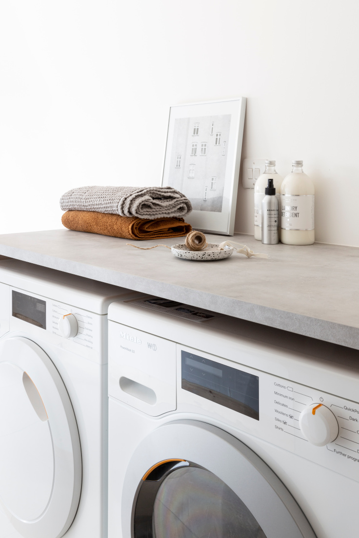 Utility renovation with a warm minimal Scandi look