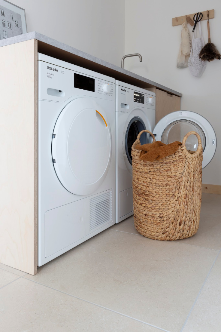 Utility renovation with a warm minimal Scandi look