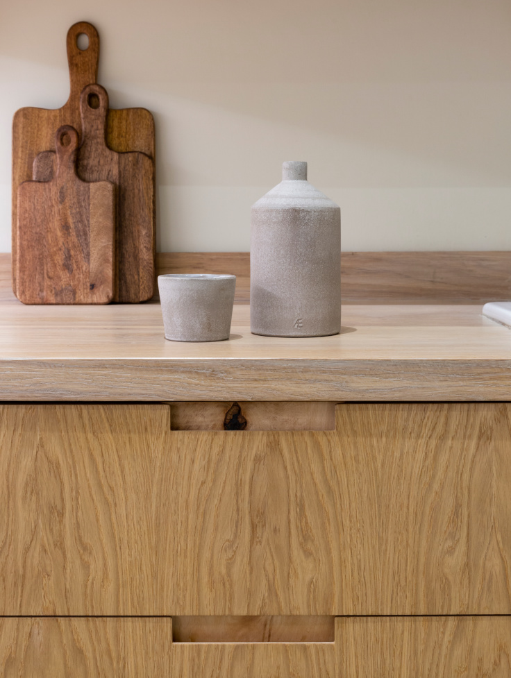 Kitchen styling for Custom Fronts with Studio Brae ceramics