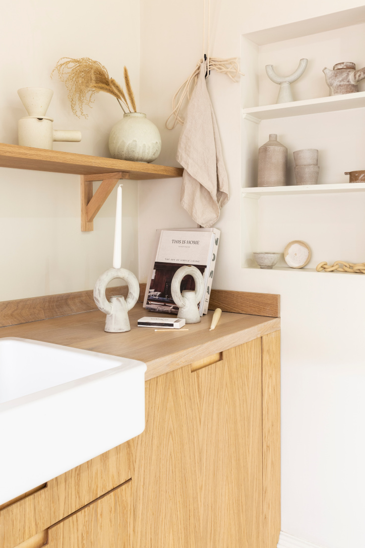 Kitchen styling for Custom Fronts with Studio Brae ceramics