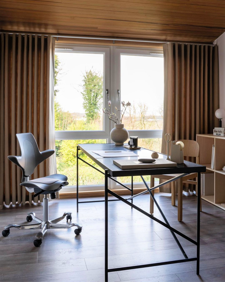 FRAMING MY OFFICE VIEWS WITH CUSTOM MADE CURTAINS