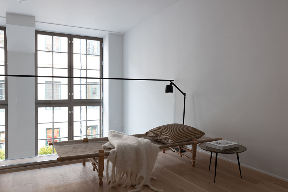 The OGK Safari Daybed in a stunning double height Swedish apartment