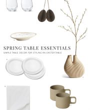 A Simple Spring Table Styled for Easter Shopping Links Moodboard