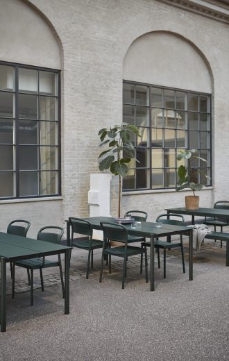 Modern Outdoor Furniture - Muuto Linear Steel Collection Dark Green