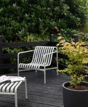 Light grey minimalist garden furniture
