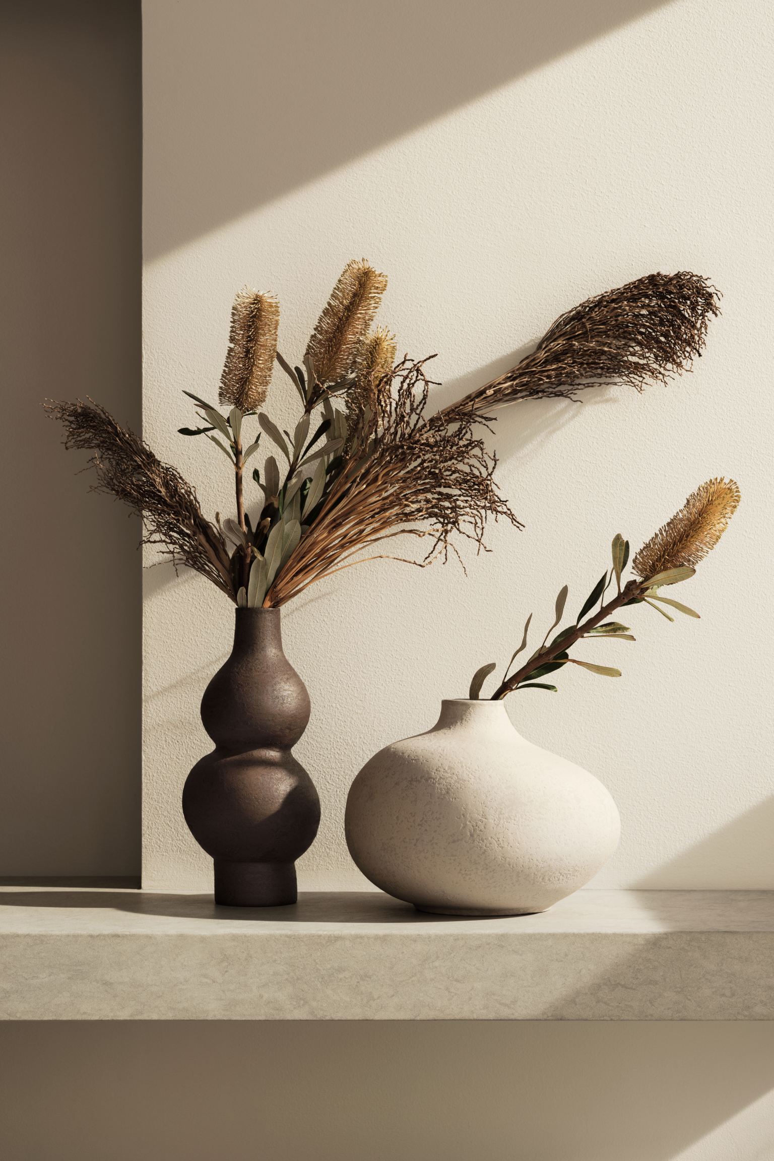 Beige toned vases by H&M HOME