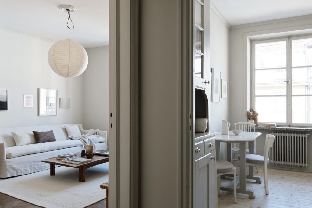 beige toned Stockholm apartment in neutral colours