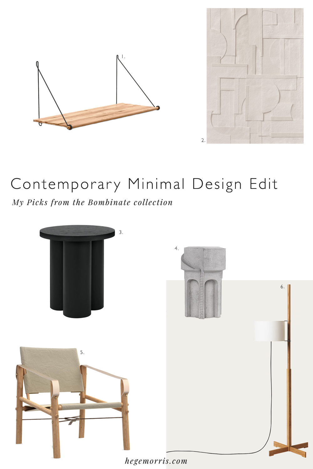 Contemporary Minimal Design Edit from The Bombinate Collection Minimal Nordic Design